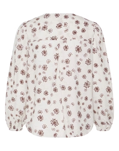 Fransa - FRKalia Bluse 1 - Whisper White With Red
